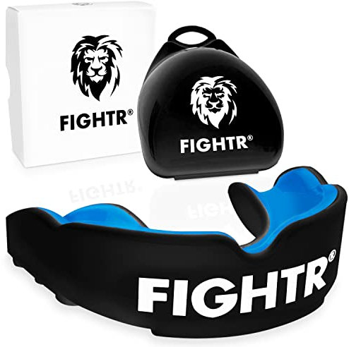 FIGHTR® Premium Mundschutz - ideale Atmung & leicht Anpassbar | Sport Zahnschutz für Boxen, MMA, Muay Thai, Hockey & Kampfsport | inkl. Hygiene Box