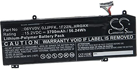 vhbw batteria compatibile con Dell Alienware M17 R1 laptop, notebook (3700mAh, 15,2V, Li-Poly)