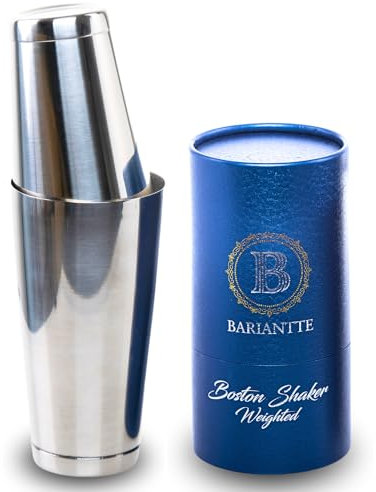 BARIANTTE Weighted Boston Cocktail Shakers, Bartender Shaker Large, Boston Shaker Set Extra Large Cocktail Shaker, Drink Shaker Bar Shakers Bartending, 28OZ & 18OZ Stainless Steel Professional Shaker