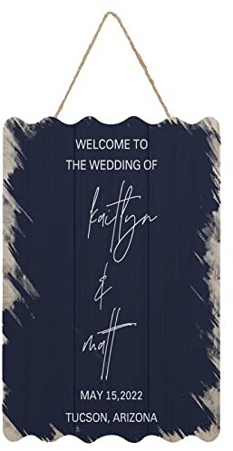 NABRAND Cartello decorativo con scritta Welcome to The Wedding of Wall Art, cartello decorativo in legno invecchiato con scritta Welcome to The Wedding of Wall (lingua italiana non garantita)