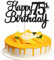 Gyufise 3 Stück Happy 75th Birthday Cake Topper Glitter 75th Birthday Cake Pick Cheers to 75 Years Old 75 Fabulous Cake Decorations for 75th Birthday Theme Party Supplies Black
