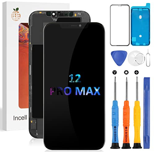 SRJTEK Ersatz für iPhone 12 Pro Max Bildschirm Ersatz A2411 LCD Display A2342 LCD Bildschirm Ersatz A2410, A2412 Touch Digitizer Assembly Repair Parts Kits (6,7 Zoll,Incell)