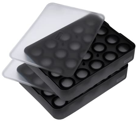 Lurch Eiswürfelform, Silikon, Kugel 3cm 2er Set, Schwarz