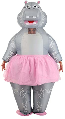 Adult Inflatable Ballerina Hippo Fancy Dress Costume Standard