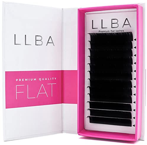 LLBA Extension de cils ellipses - Mixte 8-15mm Extension de cils plats légers | Cils individuels utilisation professionnelle | Faux cils en faux vison noir