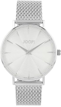 Joop! Armbanduhr Damen Quarzuhr analog, mit Edelstahl Armband, Silber, 5 bar wasserfest, Kommt in Uhren Geschenk Box, 2022840