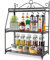 Uten Portaspezie a 3 Ripiani, Porta Spezie da Cucina, Portaspezie Salvaspazio, Supporto Porta Spezie, Pieghevole, Organizer per Cucina, Bagno e Camera da Letto