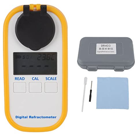 Brix-Refraktometer 0~80%, Digitales Refraktometer, Tragbares Zuckerrefraktometer Zur Messung des Zuckergehalts in Obst, Honig, Ahornsirup und Anderen Zuckerhaltigen Getränken