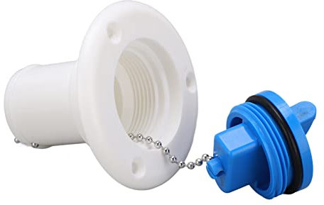 KIMISS Wassertankdeckel für Boot und Yacht - ABS Deck Wasserfüller mit Kette für Wohnmobil und Caravan, sicher und langlebig