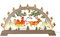 Miokycl Christmas Santa Wooden Illuminated LED Candle Bridge Ornament Indoor Christmas Decoration Battery Operated (Style B)