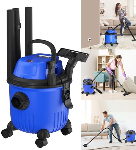 AUTOFU Nass-Trockensauger, Teppich Reiniger, 800W Waschsauger, 3 in 1 Staubsauger Nasssaugen - Trockensaugen - Ausblasen, inkl. Düsen u. Filter, Kunststoffbehälter: 15L