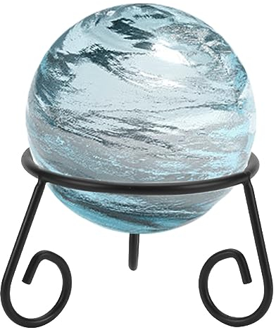 DELORIGIN Kristallkugel Präsentationsständer Schwarz Kugelständer Aus Eisen Mit Blick Auf Den Globus Desktop Kugel Ausstellungsständer Für Weihnachtsdeko Sammlungen Edelsteine Durchmesser 8.27cm
