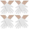 4 Pcs Handschuhe Kinder,Baumwollhandschuhe,Weiße Handschuhe,Baumwollhandschuhe Weiß,Weiße Stoffhandschuhe,Weiße Handschuhe Kostüm Pantomime Karneval Hochzeits Cosplay Party Halloween Accessoires