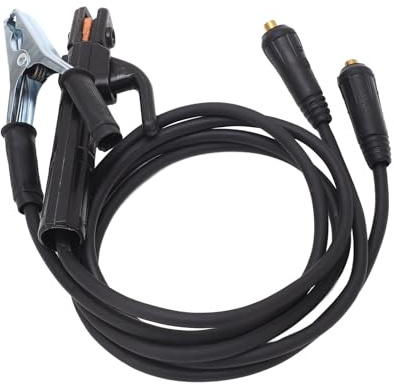 Portaelectrodos de Soldadura 200A Cable de Abrazadera de Tierra de Hierro y Latón de 1,5 M, Mejor Conductividad Eléctrica, Nivel de Nuevo Diseño, Resistente Al Calor, Ideal para