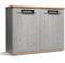 BERGEN Badezimmer Waschbeckenunterschrank in Grau, Artisan Eiche Optik - Bad Unterschrank Badezimmerschrank mit viel Stauraum - 80 x 66 x 31 cm (B/H/T)