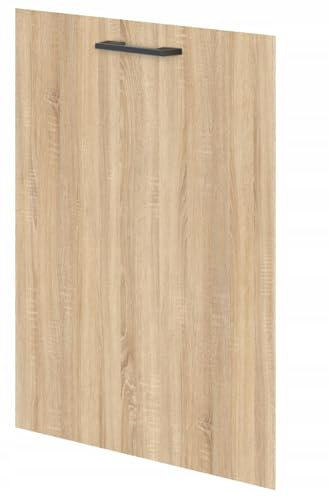 Laclar Geschirrspülerfront - Küchenmöbel Frontplatte für integrierte Spülmaschine - 59,6x1,8x71,3 cm - für Einbauküche - einfache Montage - Sonoma Eiche