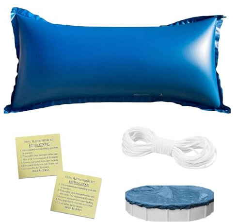 Cuscino Piscina Invernale Quadrato,Cuscino Gonfiabile 120cmx240cm,Invernale Piscina con 1 Pezzi Corde,Cuscino Gonfiabile per Piscina,Cuscino per Piscina,per Cuscino Piscina Invernale Kit