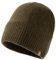 TOP-EX XL/XXL 100% Merinowolle Beanie Mütze, Wintermuetze Wollmütze Herren Damen, Strickmuetze Fisherman Beanie Trawler Mütze Warme Fleece Futter Army Grün M/L