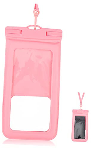 Housoutil Mobile wasserdichte Tasche Große wasserdichte Handytasche Telefonhalter Für Handyhülle Für wasserdichte Handyhülle Handytasche wasserdichte Tasche Schutz Für Mobiltelefone Rosa PVC