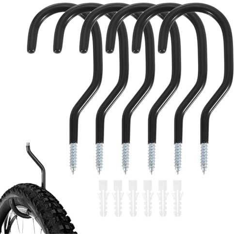Fahrradhaken,6 Stück Decke Fahrrad Haken, Ganchos de Techo, Ganchos Bicicleta Pared, Soportes Pared Bicicleta, Ganchos de Almacenamiento para Uso Bicicleta, para Colgar Todo Tipo de Bicicletas