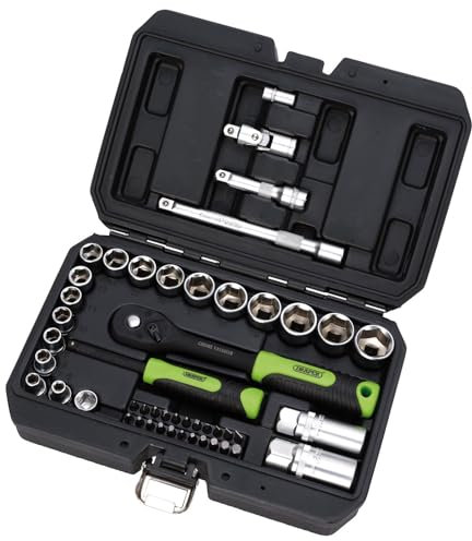Draper 24235 HI-TORQ Metric Socket and Bit Set, 1/4 and 3/8 Sq. Dr. (48 Piece)