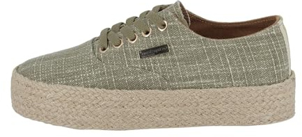 LES TROPEZIENNES PAR M. BELARBI Damen Cosmic Tennisschuhe mit Schnürung, Khaki, Gold, 39 EU