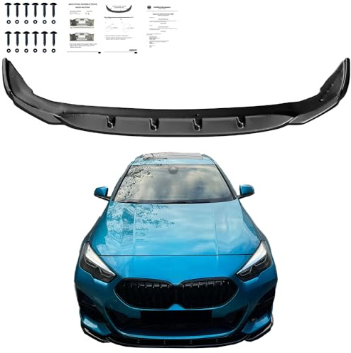 Frontlippe Frontspoiler kompatibel mit BMW 2er F44 Gran Coupe M Paket M235i ab 2019 mit ABE TÜV Schwarz Glänzend