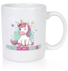 Prinzickchen | Einhorn | Zicke - Tasse Weiss - Kaffeetasse/Geschenk/Familie