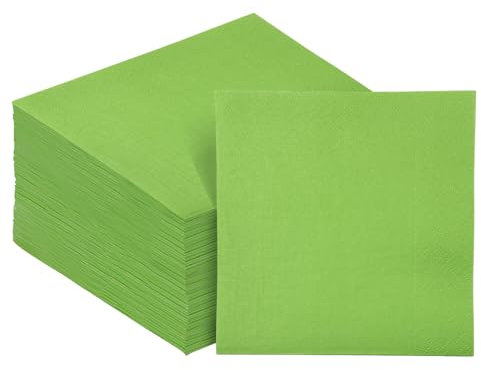 Gcardist 120 Stück Erbsengrün Cocktail-Servietten, 12.7 * 12.7cm Einweg-Getränkeservietten aus Papier für Cocktail, Abendessen, Hochzeit, Geburtstagsparty Dessert Wein Papierservietten (5 * 5 inch)