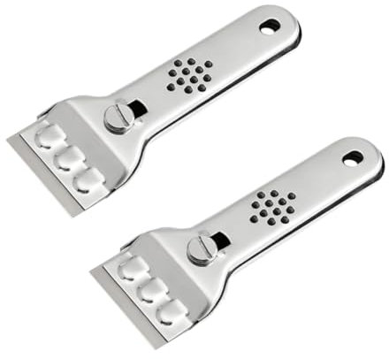 OSALADI 2stücke Teiliges Fliesenreinigungsset Edelstahl Schaber Mit Rutschfestem Griff Für Wand Boden Effektiver Beauty Seam Und Klebereste Entferner Kompakt Und Rostfrei Für Haushaltsrein