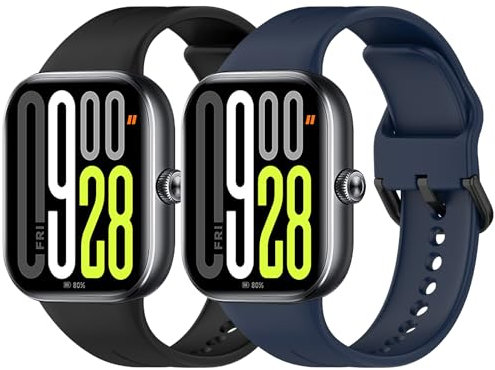 MIJOBS 2 Pezzi Cinturini Compatibili con Redmi Watch 5/4 e Xiaomi Smart Band 9 Pro/8 Pro Cinturino in Silicone, Bracciali di Ricambio per Xiaomi Redmi Watch 4/5, Miband 9Pro/8Pro Sportivo Bracciale
