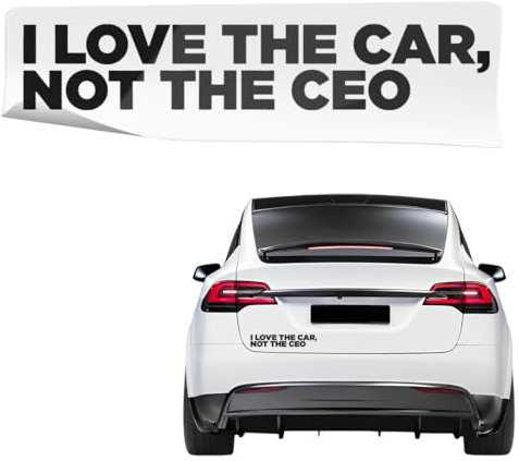 HAMKU Lustige aufkleber, Auto sticker, Car sticker, I LOVE THE CAR, NOT THE CEO! 16 * 3CM, Deutsch Individuelle Autoaufkleber(Schwarze Schrift)