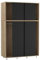 URBNLIVING 6-Door Sliding Wardrobe, Modern Freestanding Bedroom Storage with Smooth Sliding Doors, Adjustable Feet & Hanging Rail - Spacious & Stylish Closet for Organised Living