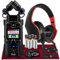 Zoom H5Studio Handlicher Recorder, 32-Bit Float Audio, große XY-Mikrofone (19,4 mm), 6-Spur-Aufnahme, Verstärkungsknöpfe, F-Serie Vorverstärker mit Stativ, XLR-Kabel, Kopfhörer, MicroSD für