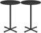 VASAGLE Bartisch 2er Set, Stehtisch, Bistrotisch rund, Balkontisch Indoor, Kleiner hoher Tisch für Hausbar, Wohnzimmer und Esszimmer, 60 x 60 x 104,5 cm, einfacher Aufbau, ebenholzschwarz LBT362B01