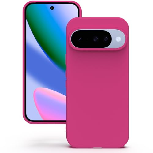 YATWIN Hülle für Google Pixel 10/10 Pro, Silikon Handyhülle mit Futter, 1mm Kamera und Displayschutz, Dünn & Leicht, Anti Kratzer Case, Magenta