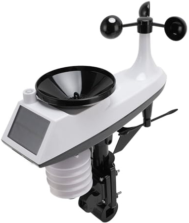 TOPINCN Station Météo Intelligente WiFi, Station Météo sans Fil Professionnelle avec Capteur Extérieur pour la Mesure de la Température, de l'humidité, de la Vitesse du Vent, des