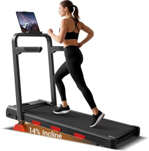 LONTEK Laufband für Zuhause Klappbar | Treadmill for Home mit 3,0-PS-Motor und LED-Anzeige, Max 159KG