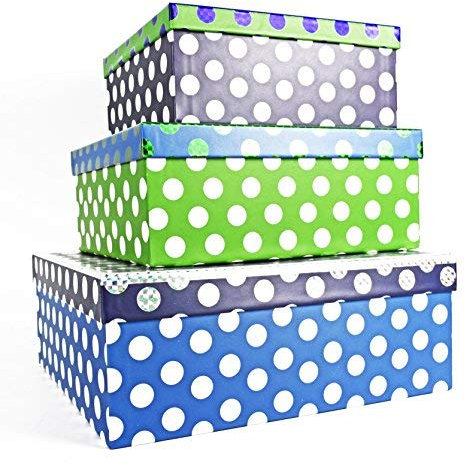 edle Deko Mottoparty Extra große Nistkasten Geschenk-Boxen-3 boxes- Nistkasten Wunderschön gestaltet und verziert – perfekte Dekoration für Geschenke oder einfach um den House. Large, Medium