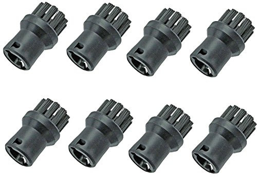 First4spares Round Brush Nozzle Attachment for Karcher Steam Cleaner (Pack of 8)