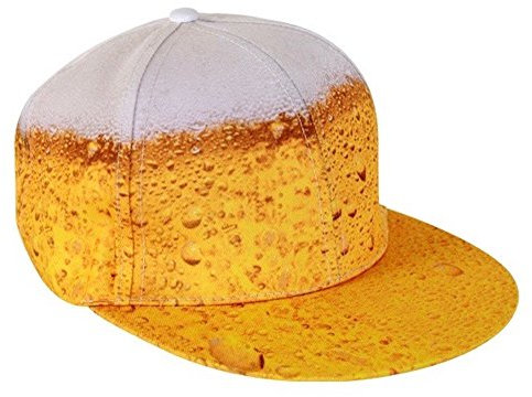shoperama Kappe Bier Druck Käppi Mütze Basecap Hut Erwachsene Karneval Verkleidung Party lustig JGA