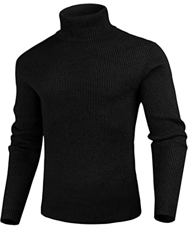Sykooria Maglione Uomo Manica Lunga Slim Fit Nero M