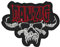 LipaLipaNa Danzig Red Silver Aufnäher Besticktes Patch zum Aufbügeln Applique