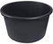 65 Litre Heavy Duty Multi Tub Bucket - 58 x 58 x 35 cm Round Black Utility Container for Agriculture, Gardening, Equestrian, Construction, Livestock, Water Storage & Small Ponds - Easy to Clean