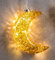 Glasmond-LED beleuchtet, Gold Dekor
