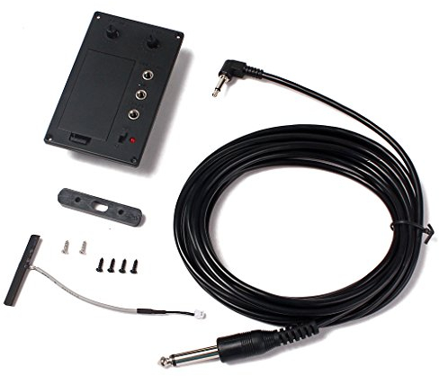 Alnicov Electric Violin Silent-EQ Tonabnehmer Piezo mit Kopfhörer und Stecklochkabelsatz