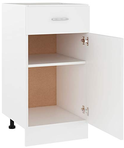 Festnight Küchenschrank Unterschrank Küche Küchenunterschrank Küchenblock Küchenzeile Küchenmöbel Küchenmodule Küchen Schrank Aufbewahrungsschrank Weiß 40x46x81,5 cm