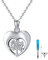 Cenizas urna cadena de plata de ley 925 memorial árbol de la vida colgante collar cremación joyería corazón cenizas recuerdo accesorios