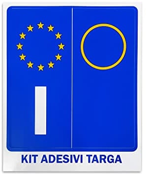 4R Quattroerre.it 6170 Aufkleber-Set für Nummernschild, Italia, 2 Stück, 44 x 98 mm
