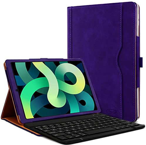 Karylax - Clavier AZERTY + Étui de Protection Violet pour Apple iPad 2022 10.9 (10e Génération)